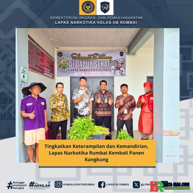 
					Tingkatkan Keterampilan dan Kemandirian, Lapas Narkotika Rumbai Kembali Panen Kangkung