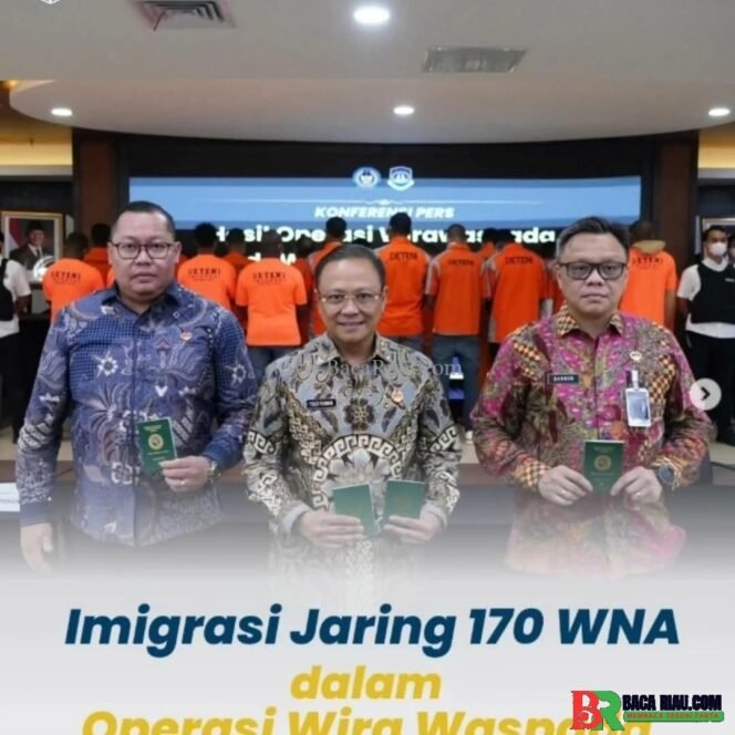
					Direktorat Jenderal Imigrasi berhasil mengamankan sebanyak 170 warga negara asing (WNA) dari 27 negara dalam operasi Wira Waspada