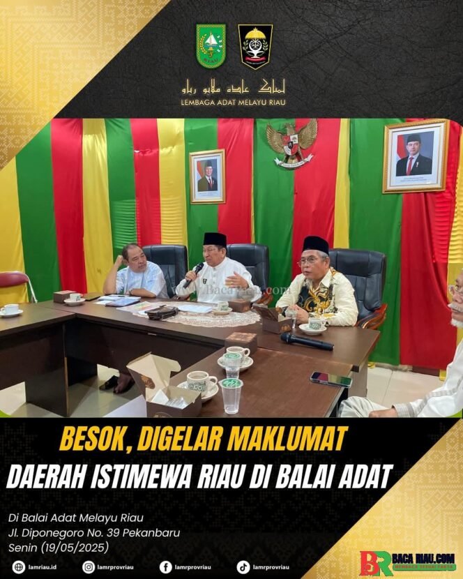 
					Besok, Maklumat Daerah Istimewa Riau digelar di Balai Adat
