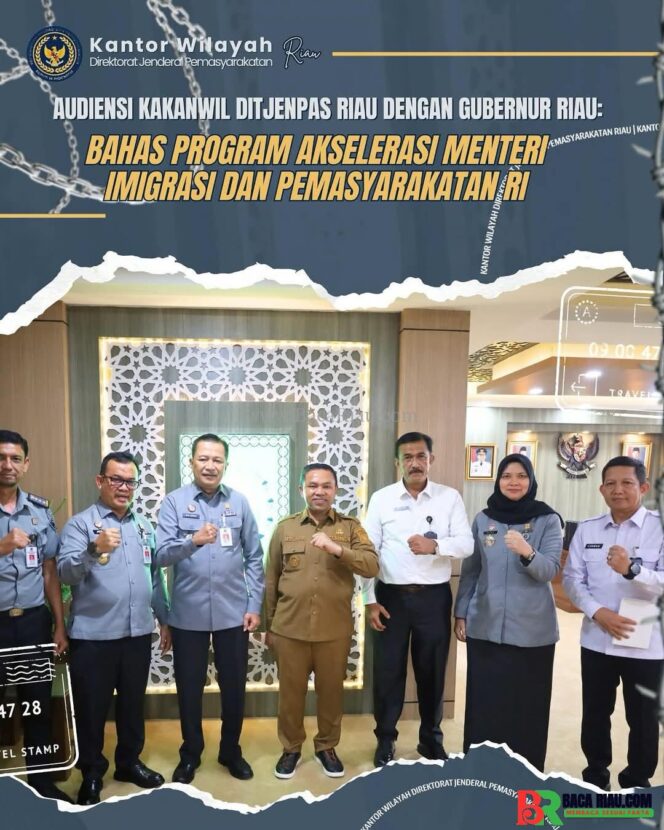 
					Audiensi Kakanwil Ditjenpas Riau dengan Gubernur Riau: Bahas Program Akselerasi Menteri Imigrasi dan Pemasyarakatan RI