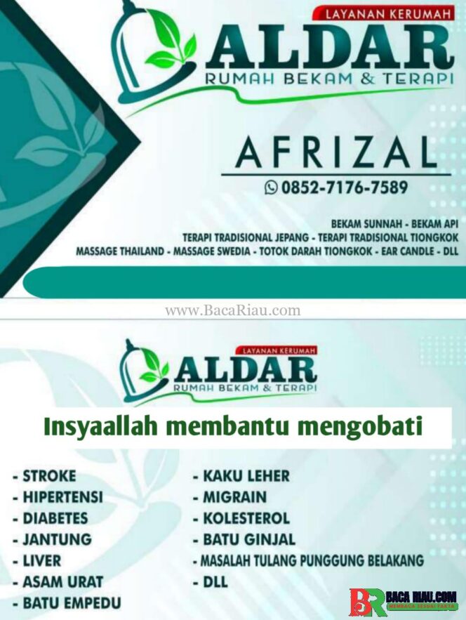 
					Pengobatan Tradisional ALDAR Terapi   Bekam, Untuk Kesehatan dan kebugaran.