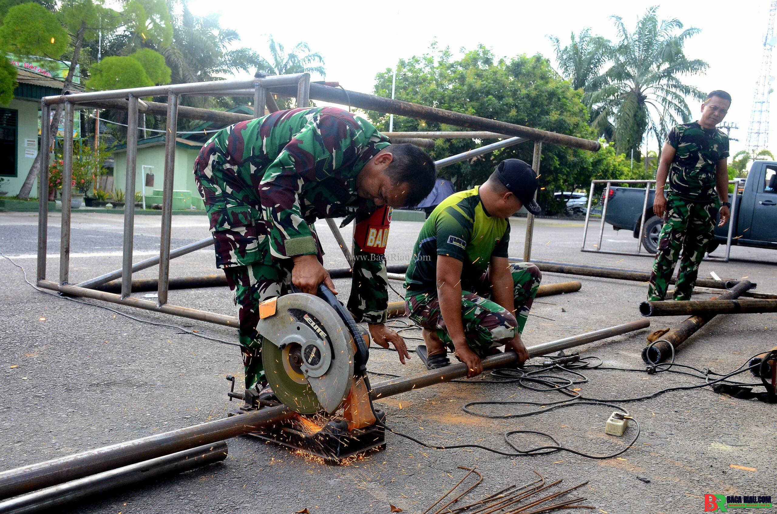 Satgas TMMD Rakit Tower Baja Dukung Percepatan Sasaran Manunggal Air Bersih
