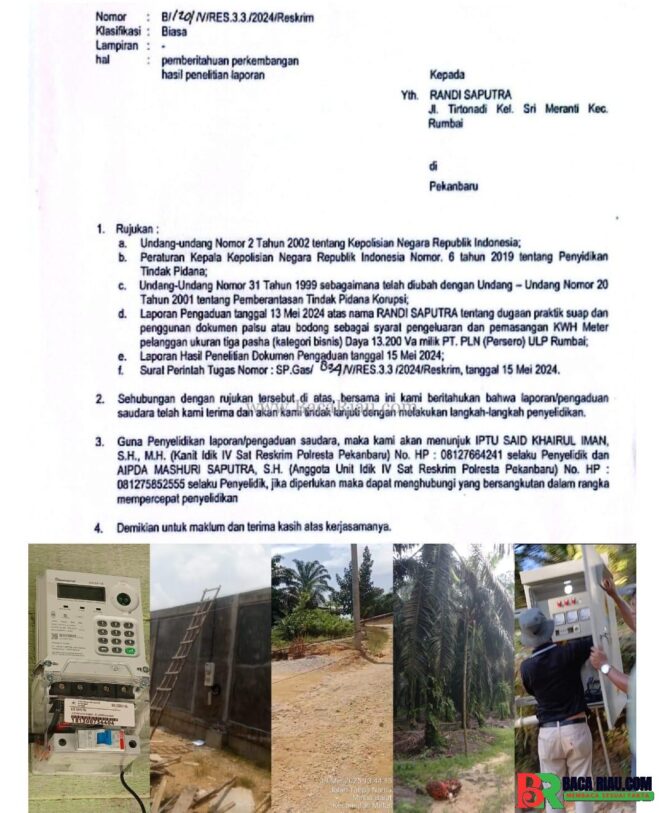 
					Keandalan SOP Listrik Wilayah ULP PLN Rumbai, Andi Menduga Manager Ada Indikasi KKN