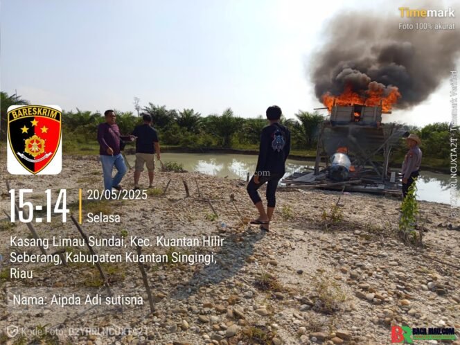 
					Polsek Kuantan Hilir Tindak Tegas Penambangan Emas Tanpa Izin (PETI)