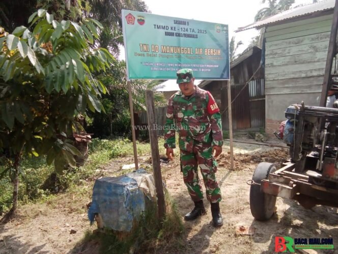 
					Atasi Kesulitan Rakyat, Satgas TMMD Tajak Manunggal Air Bersih di Desa Balai Pungut – Bengkalis