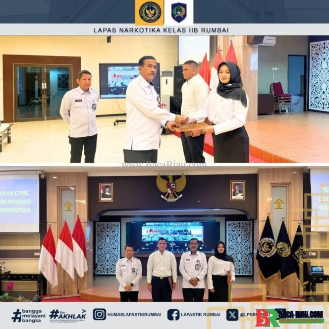 
					Lapas Narkotika Rumbai Ikuti Kegiatan Penyerahan SK CPNS di Lingkungan Kementerian Imigrasi dan Pemasyarakatan