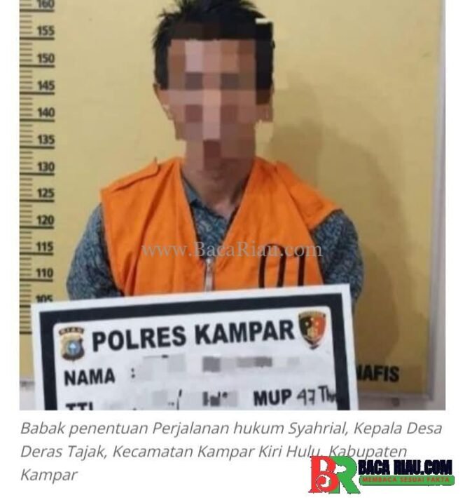 
					Terbukti Slewengkan Dana Desa Rp. 1,4 Miliar, Kades Deras Tajak Kampar Dituntut 7,5 Tahun Penjara