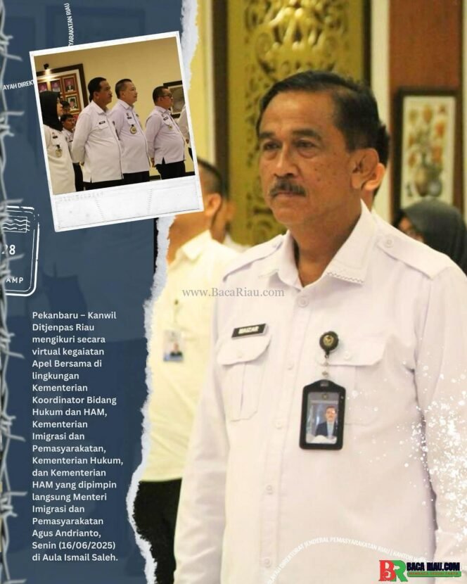 
					Kakanwil Ditjenpas Riau Ikuti Apel Bersama Kemenko Kumham Imipas,Tekankan Peningkatan Pelayanan Publik Menuju Reformasi Birokrasi