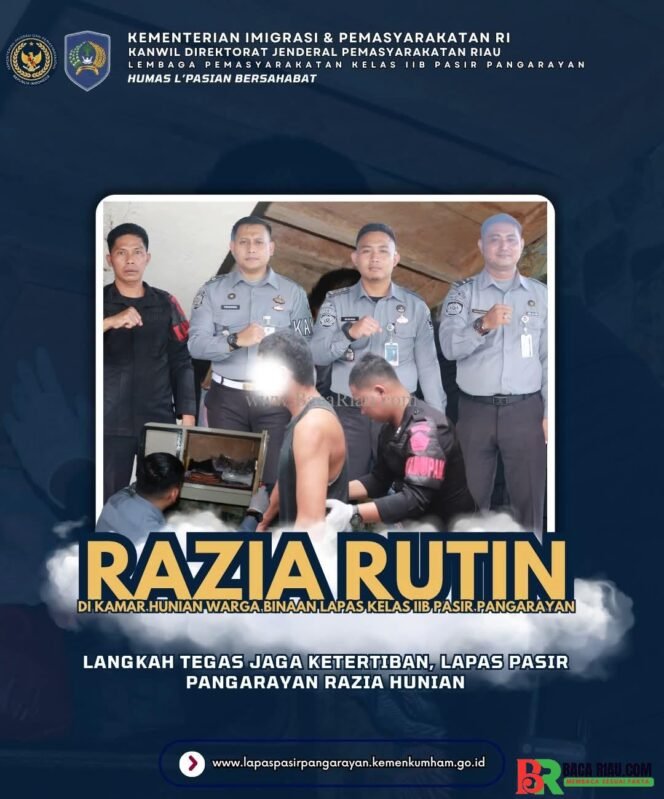 
					Langkah Tegas Jaga Ketertiban, Lapas Pasir Pangarayan Razia Hunian