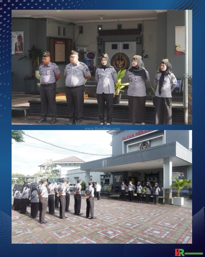 
					Perkuat Sinergi dan Kinerja, Plh Kepala Rutan Pekanbaru Pimpin Apel Senin Pagi