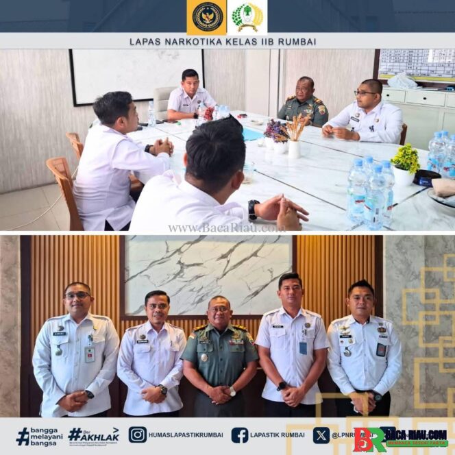 
					Tingkatkan Sinergi, Lapas Narkotika Rumbai Sambut Kunjungan Danramil 08 Rumbai Bukit 