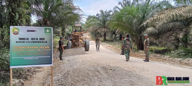 
					Satgas TMMD ke-124 Berhasil Entaskan Sasaran Peningkatan Jalan di Mandau