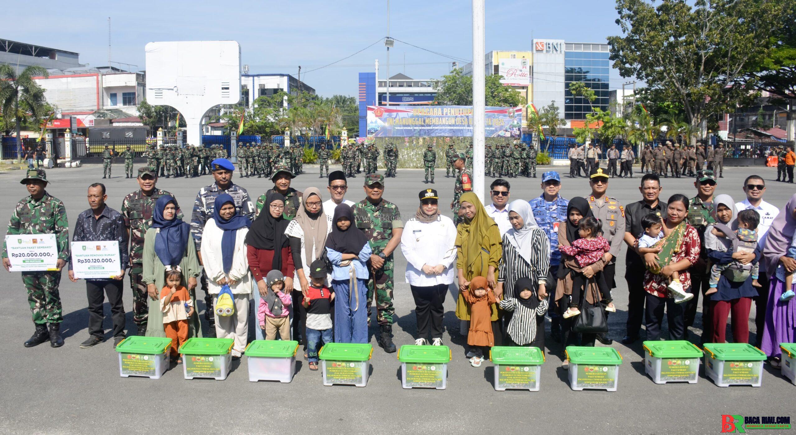 Danrem 031 Wira Bima Tutup Pelaksanaan TMMD ke-124 di Wilayah Kodim 0303/Bengkalis