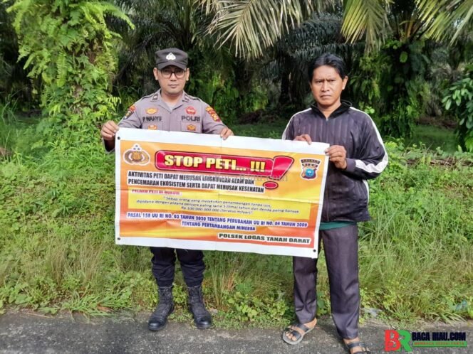 
					Polsek Logas Tanah Darat Sosialisasikan Larangan PETI Sesuai Maklumat Kapolres Kuansing