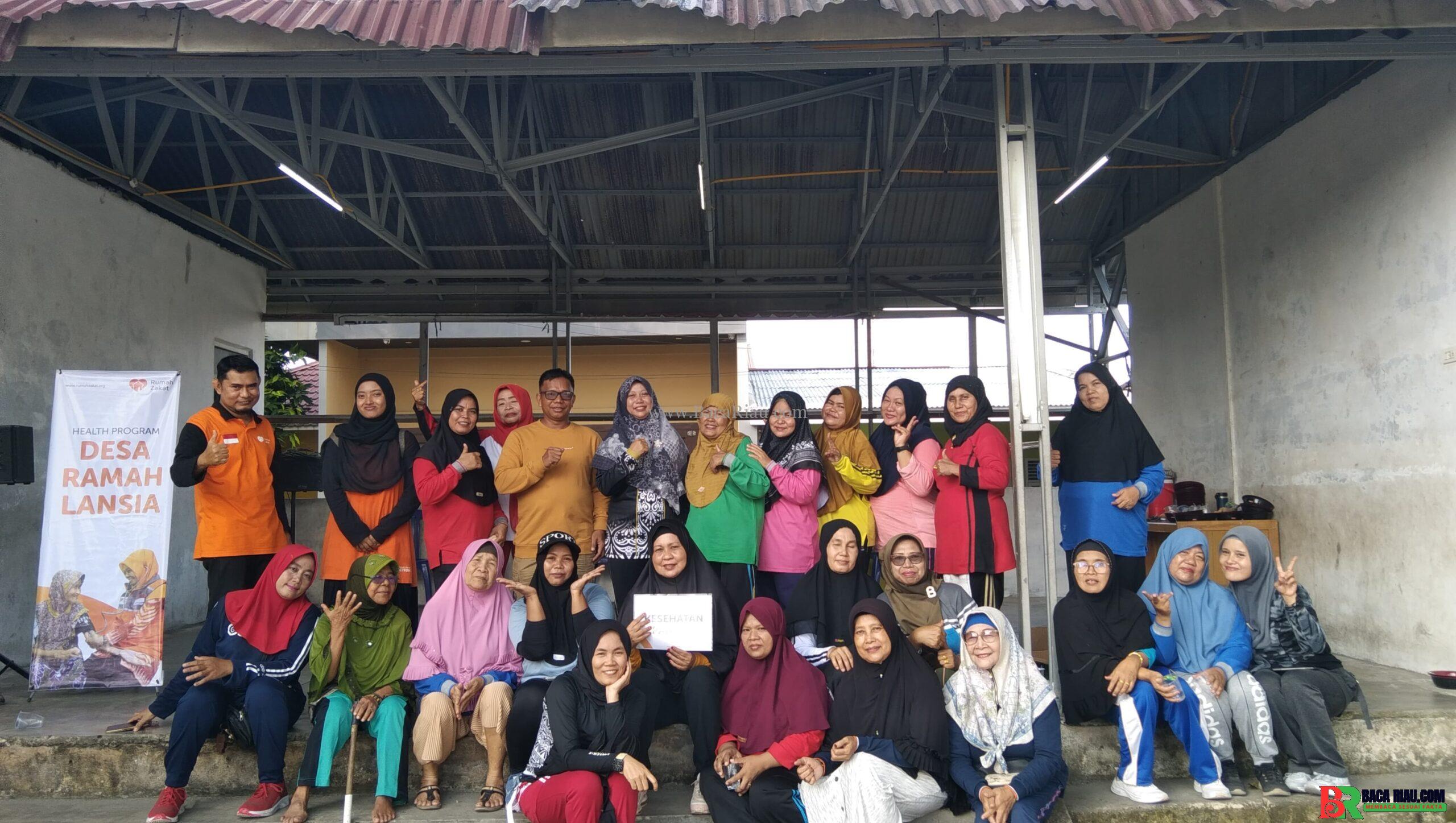 Rumah Zakat Gelar Senam Sehat untuk Lansia dan Pra Lansia di Desa Binaan Perhentian Marpoyan