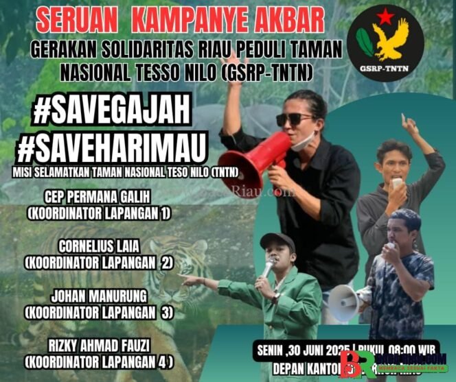 
					Cep Permana Galih Pimpin Kampanye Akbar Selamatkan TNTN, Ribuan Massa Bergerak di Riau.