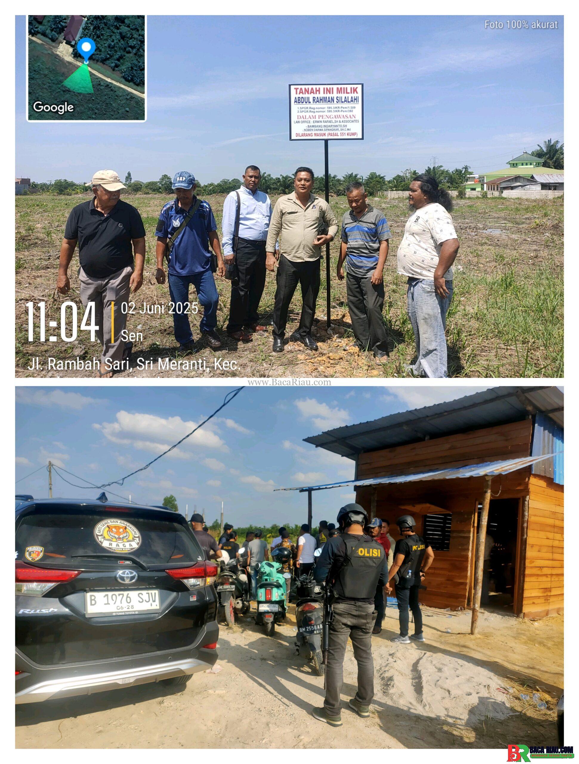 Team Raga Polresta Pekanbaru berhasil mengaman kan Terduga Preman Bayaran yang menguasai Lahan milik Abdul Rahman Silalahi dan masyarakat Tempatan