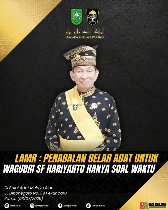 
					LAMR: Penabalan Gelar Adat untuk Wagubri SF Hariyanto Hanya Soal Waktu