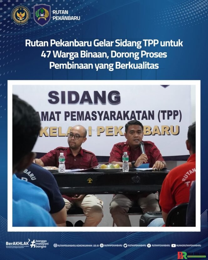 
					Rutan Pekanbaru Gelar Sidang TPP untuk 47 Warga Binaan, Dorong Proses Pembinaan yang Berkualitas