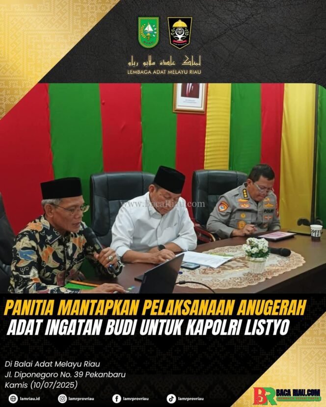 
					 Panitia Mantapkan Pelaksanaan Anugrah Adat Ingatan Budi Untuk Kapolri Listyo Sigit