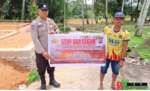 Polsek Hulu Kuantan Gencarkan Sosialisasi Larangan Membakar Hutan dan Lahan di Desa Sungai Pinang