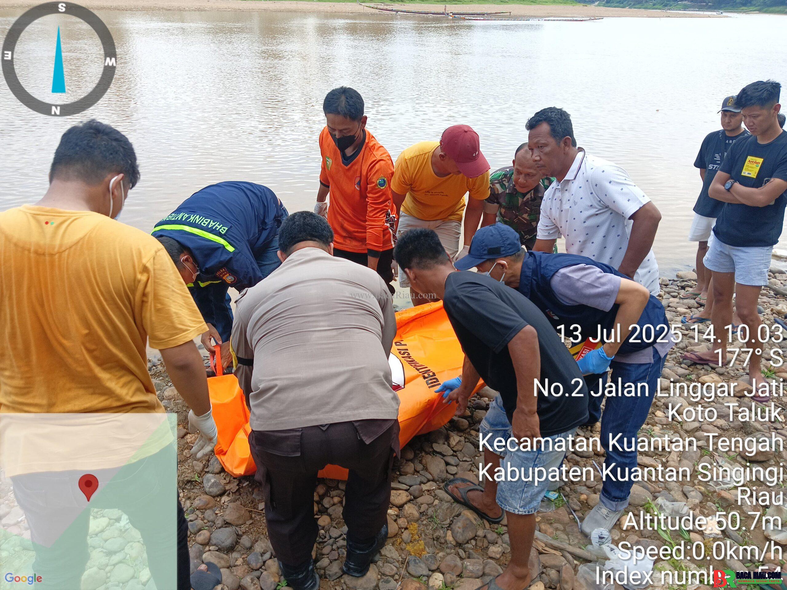 Mayat Pria Ditemukan Mengapung di Sungai Kuantan, Polisi: Diduga Alami Gangguan Mental