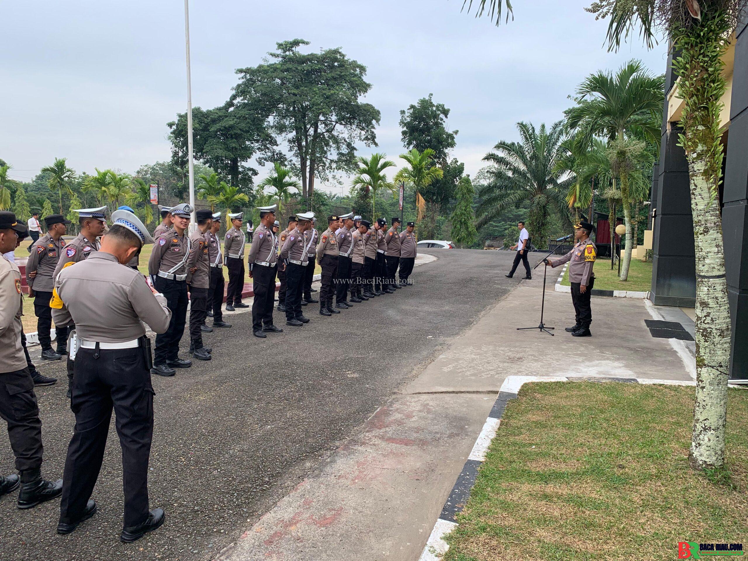 Polres Kuansing Melaksanakan Apel Operasi Patuh Lancang Kuning 2025, Tekankan Pendekatan Humanis