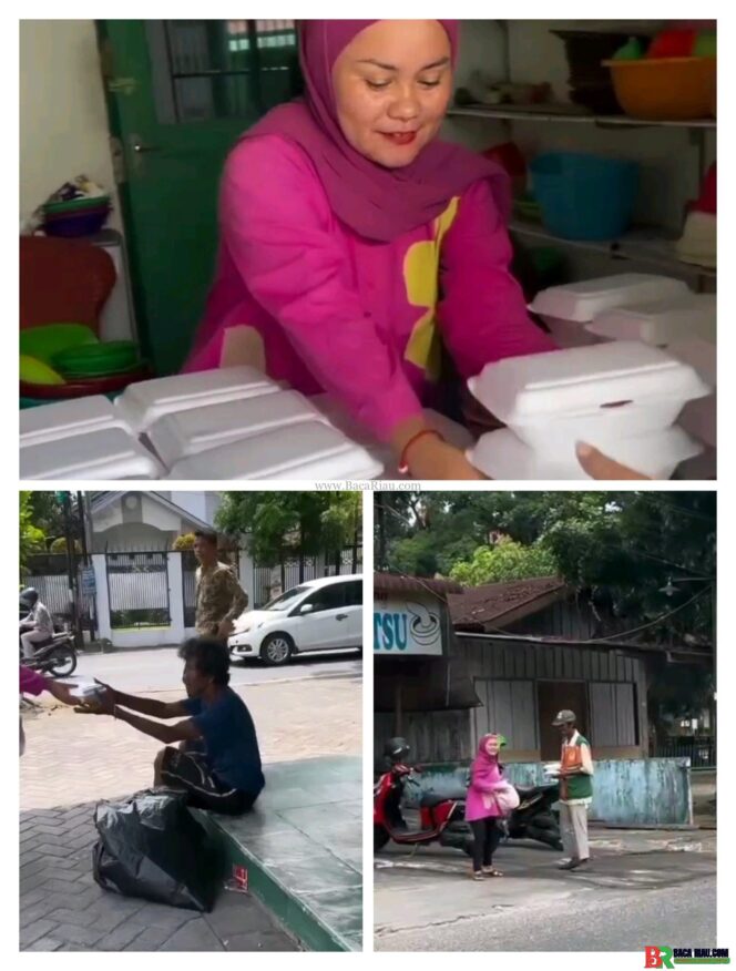 
					Bentuk kepedulian Antar Sesama, Warung Amore Bagikan Nasi kota Untuk tukang parkir dan pedagang Asongan