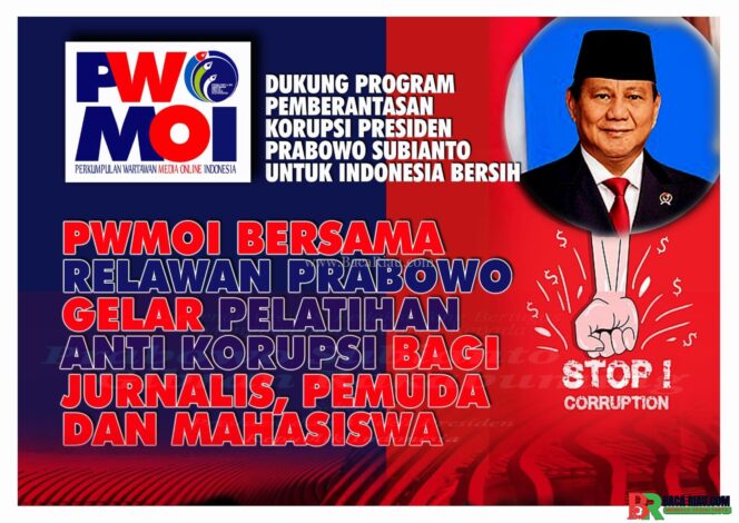 
					PWMOI Gandeng Relawan Prabowo Gelar Pelatihan Anti Korupsi Bagi Jurnalis, Pemuda dan Mahasiswa