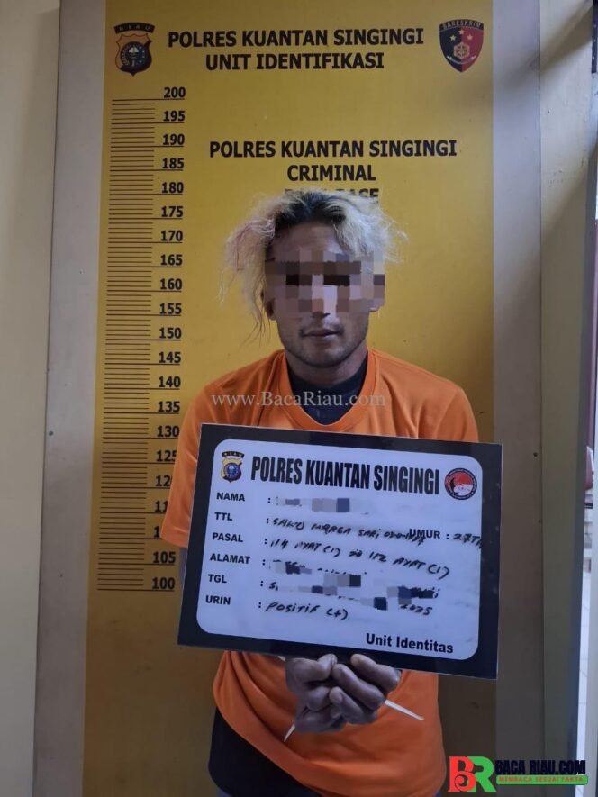 
					Tim Mata Elang Polres Kuansing Bekuk Pengedar Shabu di Sungai Keranji, 11 Paket Diamankan