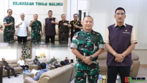 Kajati Maluku Agoes SP Terima Kunjungan Silahturahmi Danrem 151/Binaiya di Kejaksaan Tinggi Maluku 