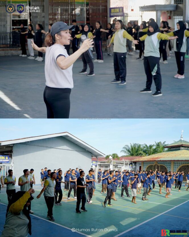 
					Semangat Pagi! Petugas dan Warga Binaan Rutan Dumai Kompak Senam Bersama