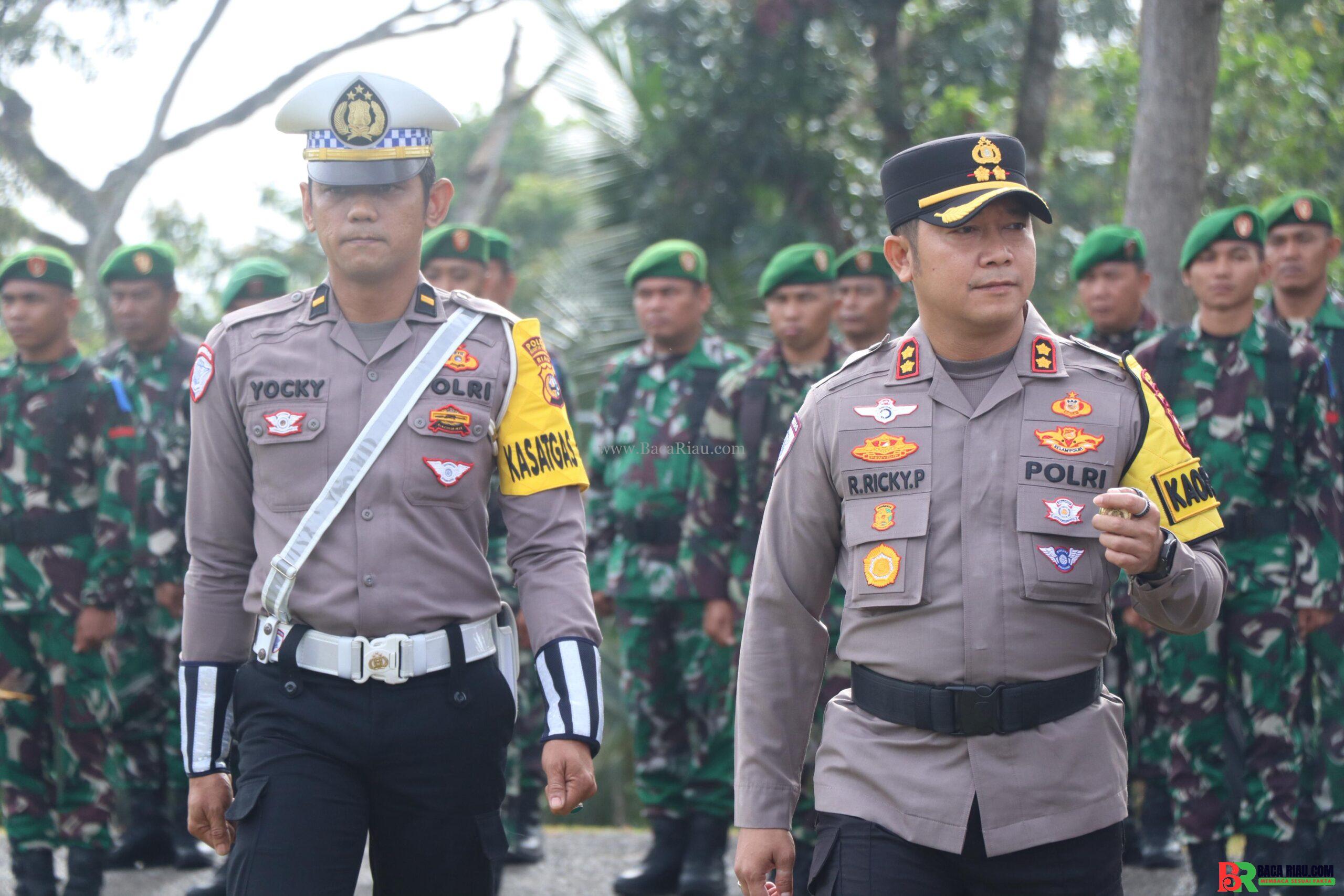 Kapolres Kuantan Singingi Pimpin Apel Gelar Pasukan Operasi Zebra Lancang Kuning Th 2025