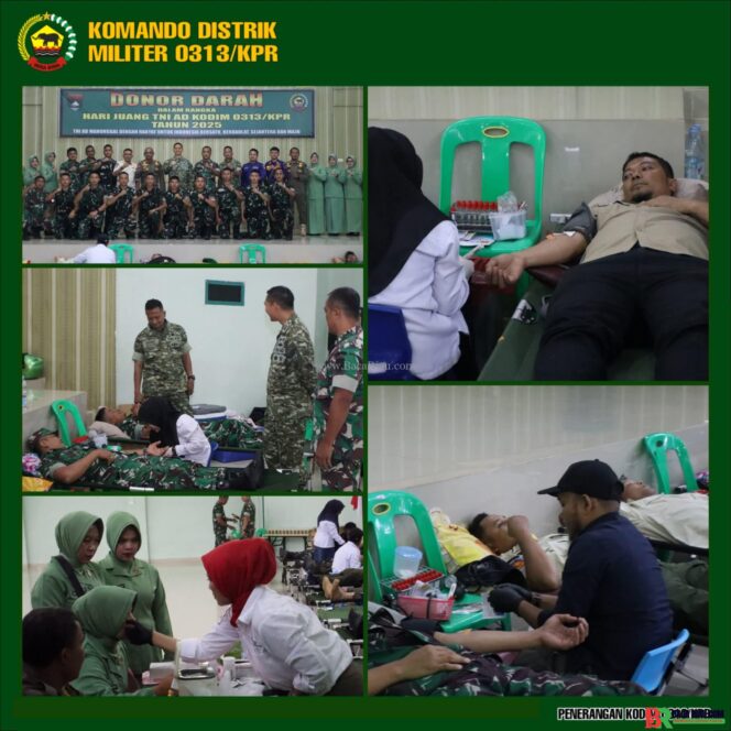
					Kodim 0313/KPR Gelar Aksi Donor Darah Sambut Hari Juang TNI AD: Wujud Manunggal dengan Rakyat untuk Indonesia Sejahtera