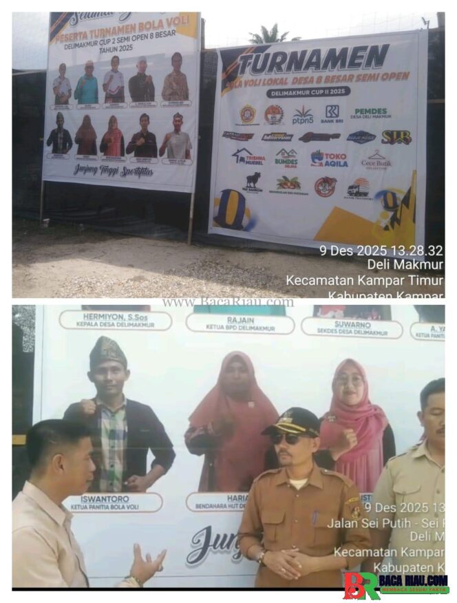 
					Turnamen Voli Deli Makrur Cup 2 Semi Open, peserta 8 besar tahun 2025 dari seluruh desa di Kabupaten Kampar