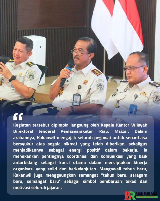 
					Awali Tahun dengan Semangat Baru, Kanwil Ditjenpas Riau Gelar Pengarahan Awal Tahun