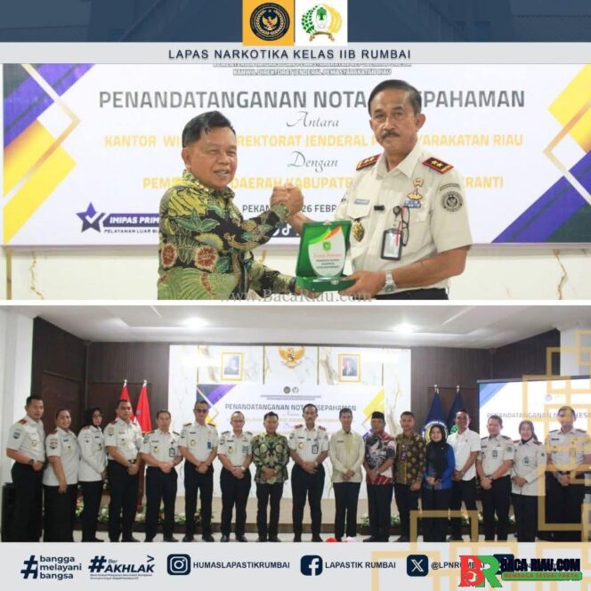 
					Lapas Narkotika Rumbai Hadiri Penandatanganan MoU Kanwil Ditjenpas Riau dengan Pemkab Kepulauan Meranti