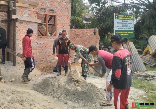 
					TMMD ke-127 Kodim 0301/Pekanbaru, Gotong Royong Jadi Nafas Pengabdian