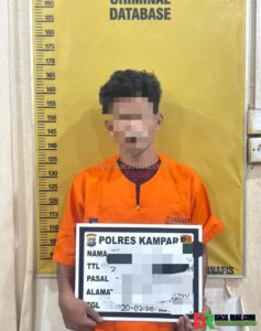 Polres Kampar Tangkap Pelaku Pencabulan, Masuk Rumah Korban Melalui Jendela