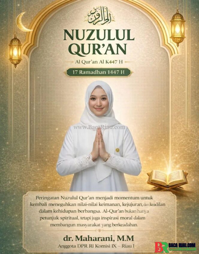 
					Anggota DPR RI Komisi IX dr. Maharani, M.M: Momentum Malam Nuzulul Qur’an Perkuat Integritas dan Kepedulian Sosial