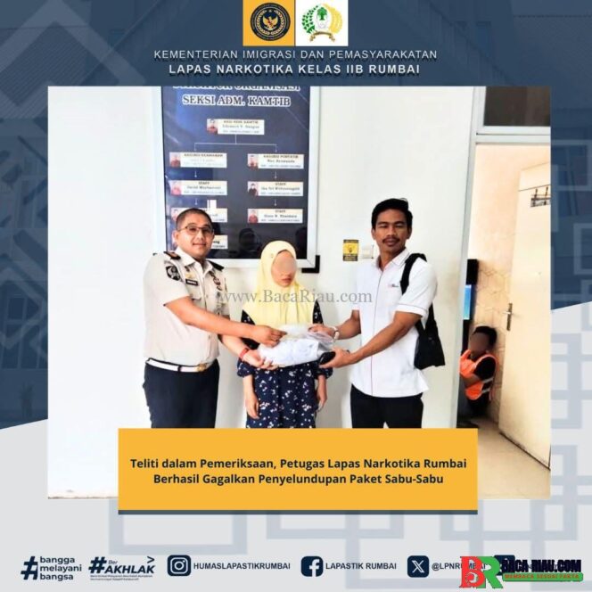 
					Teliti dalam Pemeriksaan, Petugas Lapas Narkotika Rumbai Berhasil Gagalkan Penyelundupan Paket Sabu-Sabu