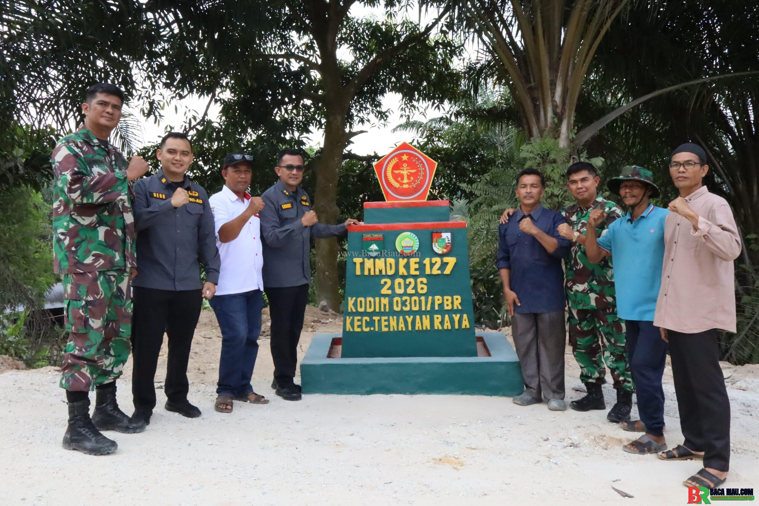 Tim Dinas Penerangan Angkatan Darat Tinjau Lokasi TMMD Ke-127 Kodim 0301/Pekanbaru
