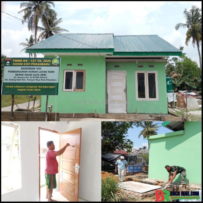 
					Pengecatan Pintu dan Cor Sapiteng, RTLH TMMD Kodim 0301/Pekanbaru Capai 94 Persen