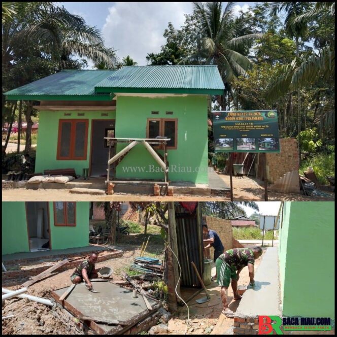 
					RTLH Ibu Anismar Hampir Rampung, Satgas TMMD Kodim 0301/Pekanbaru Lanjutkan Pengecoran Septitank