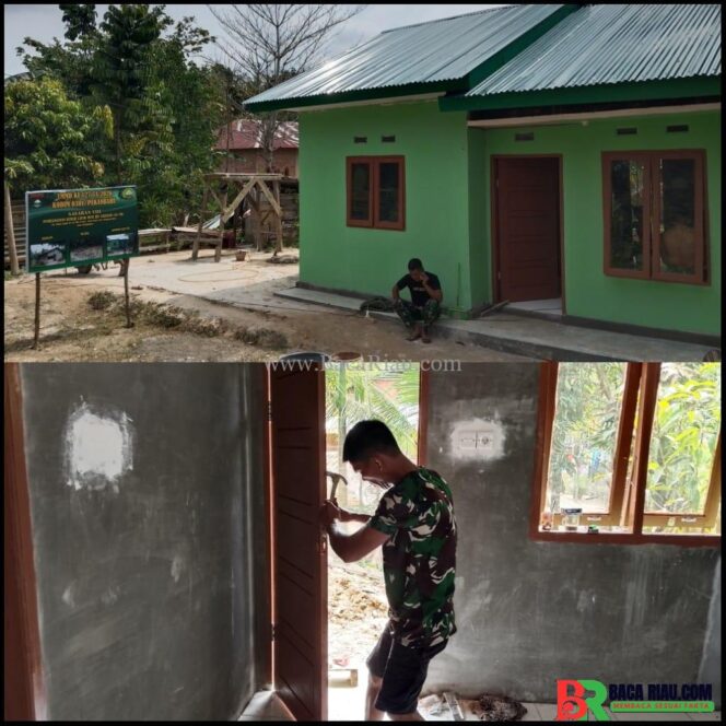 
					Satgas TMMD Kodim 0301/Pekanbaru Tuntaskan Finishing RTLH Ibu Sarianis, Progres 98 Persen