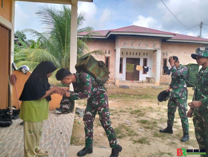 
					Dari Prajurit Jadi Keluarga, Perpisahan Satgas TMMD dan Warga Tuah Negeri Mengharukan
