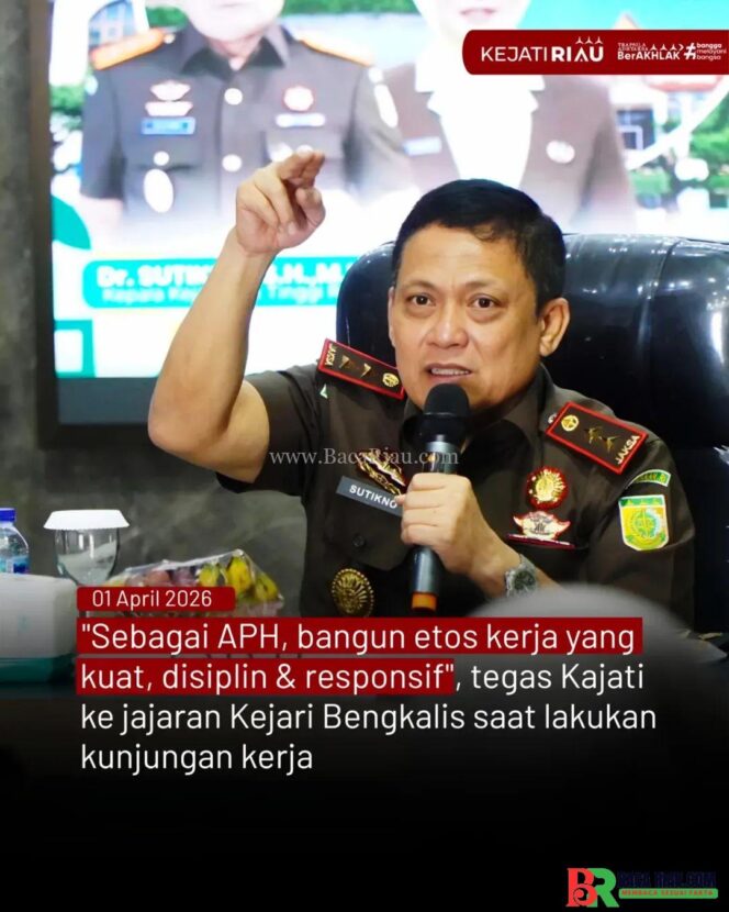 
					Kajati Riau Dr. Sutikno Tinjau Kejari Bengkalis, Tegaskan Disiplin, Integritas, dan Kinerja Nyata