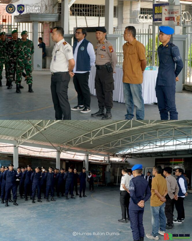 
					Gandeng APH, Rutan Dumai Gelar Razia Blok Hunian dan Tes Urin Pegawai dan Warga Binaan