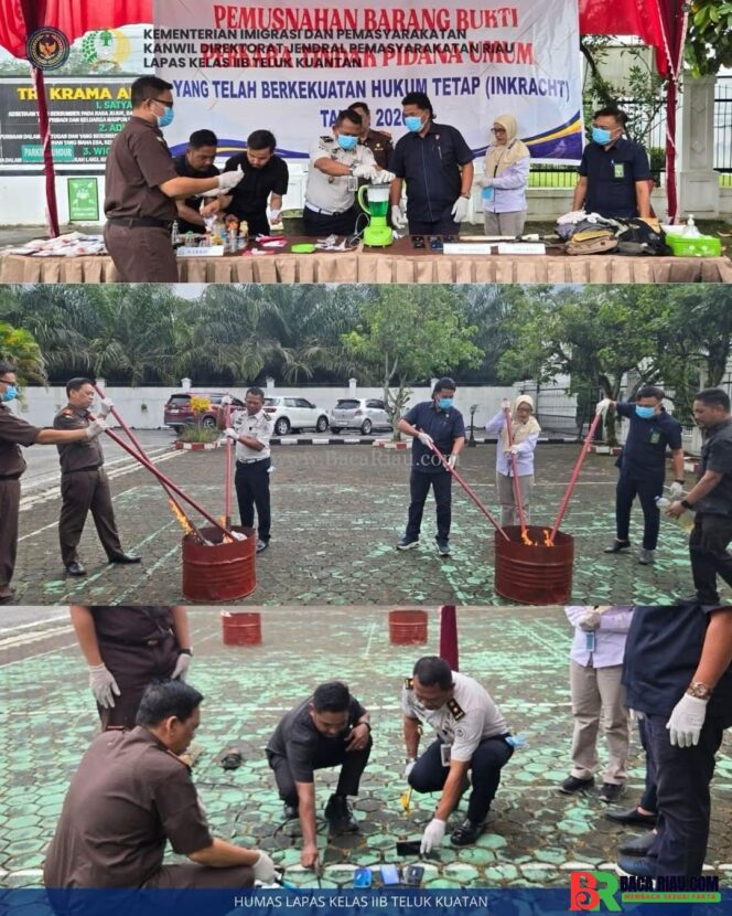 
					LAPAS TELUK KUANTAN DUKUNG PENEGAKAN HUKUM TEGAS, IKUTI PEMUSNAHAN BARANG BUKTI KEJARI KUANSING