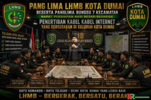 Panglima LHMB Dumai Konsolidasi 7 Kecamatan, Aksi Penertiban Kabel Siap Digelar Senin